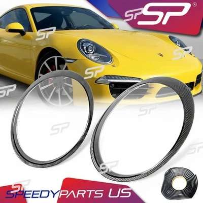 Clear Headlight Lens Cover Pair for Porsche 911 997 Carrera 4 4S GTS 2005-2012 - Imagem 1 de 4