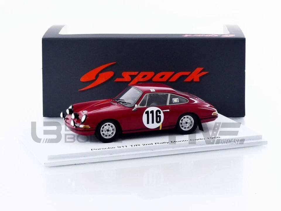 SPARK 1/43 - PORSCHE 911 T/R - 2ND RALLYE MONTE-CARLO 1968 S5580 - Photo 1/1