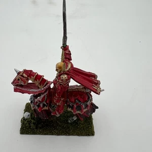 Warhammer Vampire Counts Mounted Vampire Hero Metal Oldhammer Khorne Red Duke - Foto 1 di 4