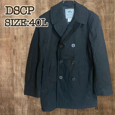 US Army Navy Melton Peacoat Black 40L 2000s DSCP Military Jacket - Image 1 of 4