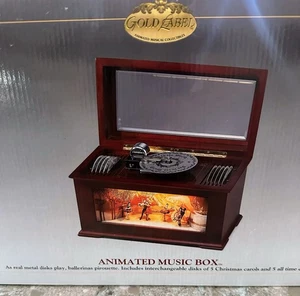 Mr. Christmas Animated Music Box 10 Songs & 4 Dancing Ballerinas NEW - Picture 1 of 5
