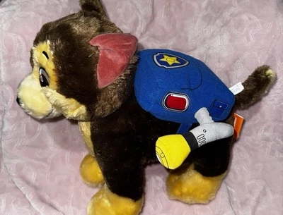 Build a Bear Paw Patrol CHASE Cachorro y Paquete Azul Mochila Peluche Juguete Perro Foto 1 de 4