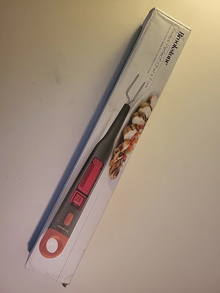 Parrilla de horquilla digital Brookstone Always Perfect con pantalla LED. Caja abierta nueva Foto 1 de 4