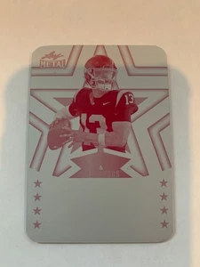 2024 Leaf Metal Football #AD-CW1 Caleb Williams Magenta Printing Plate 1/1 - Picture 1 of 2
