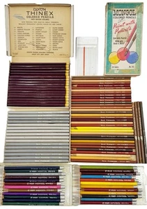 Vintage 100+ Eberhard Faber Mongol Berol Prismacolor Dixon Niji Colored Pencils - Picture 1 of 10