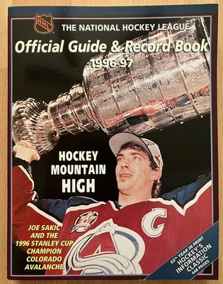 JOE SAKIC 1996-97 NHL NATIONAL HOCKEY LEAGUE OFFICIAL GUIDE & RECORD BOOK - Image 1 of 4