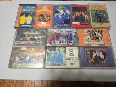 TEJANO LOS DOS GILBERTOS 11 CASSETTES 1 BONUSALMA ENAMORADA VERY GOOD COND. - Image 1 of 2