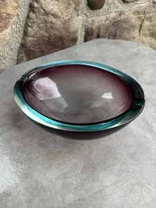 Cenicero Sommerso Mid Century Moderno (MCM) MURANO - Italiano - Azul y Púrpura - Imagen 1 de 19