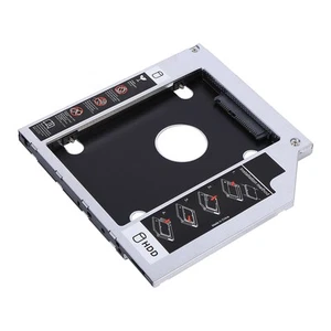 9.5 Mm Thick Aluminum HDD SSD Adapter Dual -Boot Hard Drive Bay With Plastic - Afbeelding 1 van 10