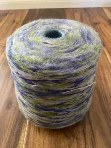 Fancy Cone Yarn Mohair Blue Green Pink Mix 510g #291 - Picture 1 of 4