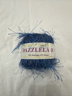 Винтажный моток пряжи DAZZLELASH Plymouth синий металлик 132 - Изображение 1 из 3