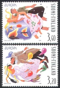 Finland 1998 Europa/National Festivals/Balloons/DancingAnimation 2v set (n40969 - Picture 1 of 1