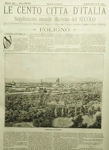 1896= LE CENTO CITTA D'ITALIA = FOLIGNO = PERUGIA.UMBRIA.ITALIA.AETNA.SONZOGNO. - Foto 1 di 1