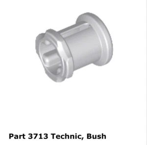 Lego 2x 3713 Light Bluish Gray Technic, Bush - Picture 1 of 1