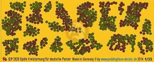 Peddinghaus 1/35 Kreistarnung tipo disco alemán patrón de camuflaje Segunda Guerra Mundial 2828 - Imagen 1 de 1
