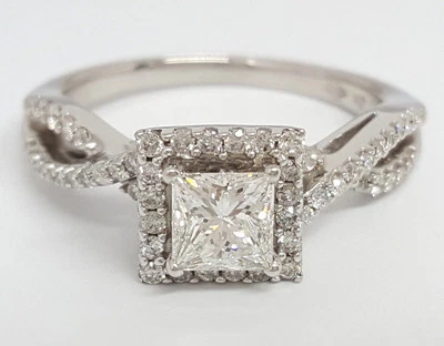 Princess Cut Diamond Engagement Ring 0.77 ct 14K White Gold GIA G / VS2 - Image 1 of 4