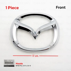 Chrome Front Logo Grille Emblem Decal For Mazda BT50 Pro CX-5 CX-9 2016 - 2018 - Imagen 1 de 9