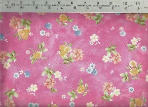 Q Treasures ~ Garden Grandeur Floral on Pink 2 ~ 100% Cotton Quilting Fabric BTY - Picture 1 of 1