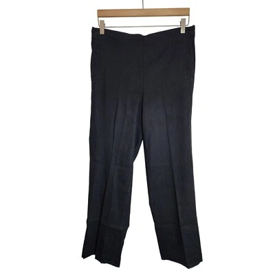 Pantalones para mujer J. Jill 10 pantalones elásticos de lino negros Foto 1 de 4