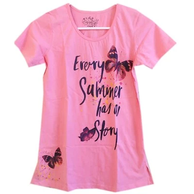 Camisetas Rosa Algodón Adolescente, Camiseta Estampada "Cada Verano Tiene Una Historia" L-24" Foto 1 de 3