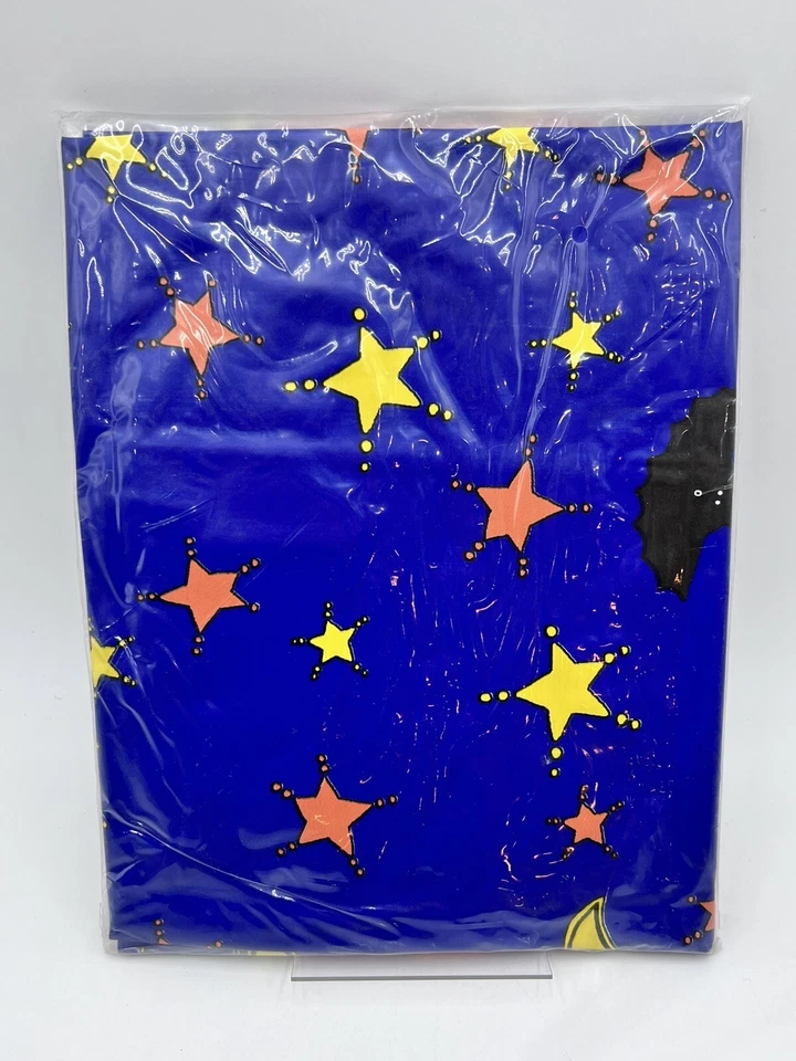 Виниловая занавеска для душа без крючка ночное небо летучие мыши и звезды.       J3 - Изображение 1 из 4