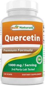 Best Naturals Quercetin 1000 mg 120 Vegetarian Capsules - Picture 1 of 7