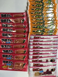 Snack de comida Wasabi Jerky Nori Kabayaki Sudako Dagashi 3 sabores conjunto de 30 piezas Japón - Imagen 1 de 22