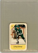 1982-83 POST CEREAL MINI NHL HOCKEY CARD PAUL SHMYR HARTFORD WHALERS #NNO
