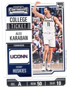2024-25 Panini NIL Contenders UCONN #15 Alex Karaban - Picture 1 of 2