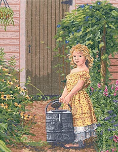 Kit de punto de cruz contado - Janlynn la hija del jardinero #012-0102 - Imagen 1 de 3