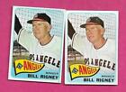 2 X 1965 TOPPS # 66 ANGELS BILL RIGNEY CARTE MANAGER (INV# C4190)  