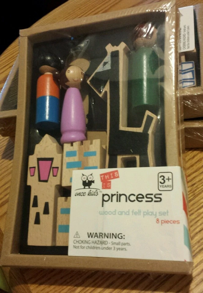 Once Kids 'This Is Princess' Wood And Felt Play Set *NIP* 8 Pieces Ages 3+ - Image 1 of 2