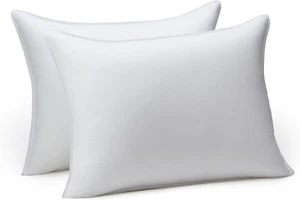 down Alternative Pillow for Back Side Sleepers, Medium Density, Standard Size, 2 - Picture 1 of 11