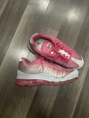 Nike Air Max 2010 Mujer Talla 5.5 Zapato para Correr Rosa Blanco Plata RARO Foto 1 de 4