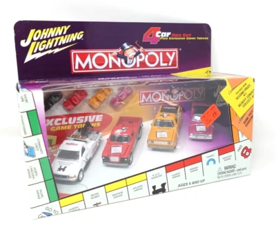 Johnny Lightning Monopoly 4 Car Set 1:64 Scale Unopened 245-04 Advance To Go 3 - Image 1 of 4