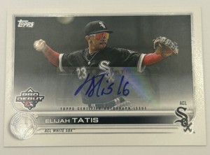2022 Topps Pro Debut Elijah Tatis Auto Chicago White Sox #PD-124