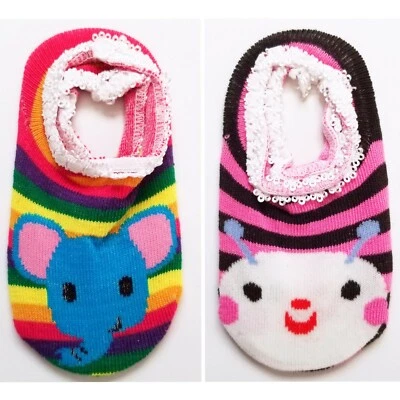 防滑婴儿大象蜂虫袜脚套女宝宝男女通用9-15厘米2对 — 第 1/4 张图片