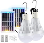2 Pack Solar Shed Light Indoor Bulb with Remote, TechKen Lantern Lamp with Panel