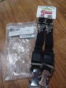 NIP Eagle Motorcycle Biker Pants Tie Downs Boot Strap Stirrup Heavy Duty Clips - Picture 1 of 6