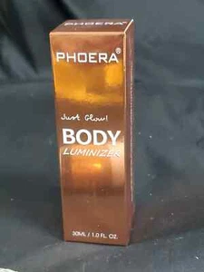 PHOERA Just Glow! Body Luminizer Glistening Bronze & Brush 1.0 oz Exp 04/27 - Picture 1 of 4