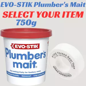 Plumber's Plummers Mait Mate Quick Water Leak Repair Putty & Thread Seal Tape - Picture 1 of 15