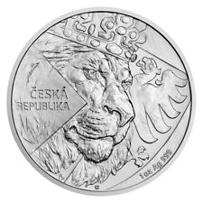 2024 Niue Czech Lion BU 1 oz Silver Coin in capsule