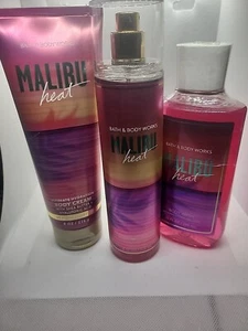 Bath & Body Works Malibu Heat Body Mist Body Wash & Body Cream Set of 3 - Picture 1 of 6