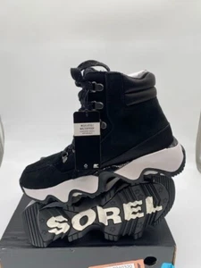 New Sorel Women's Kinetic Impact Conquest Waterproof Shoes 8.5 Black - Picture 1 of 6