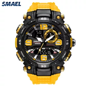 SMAEL Herrenuhr Digital Quarz Armbanduhr LED Elektronischer Alarm Sportuhren - Bild 1 von 28