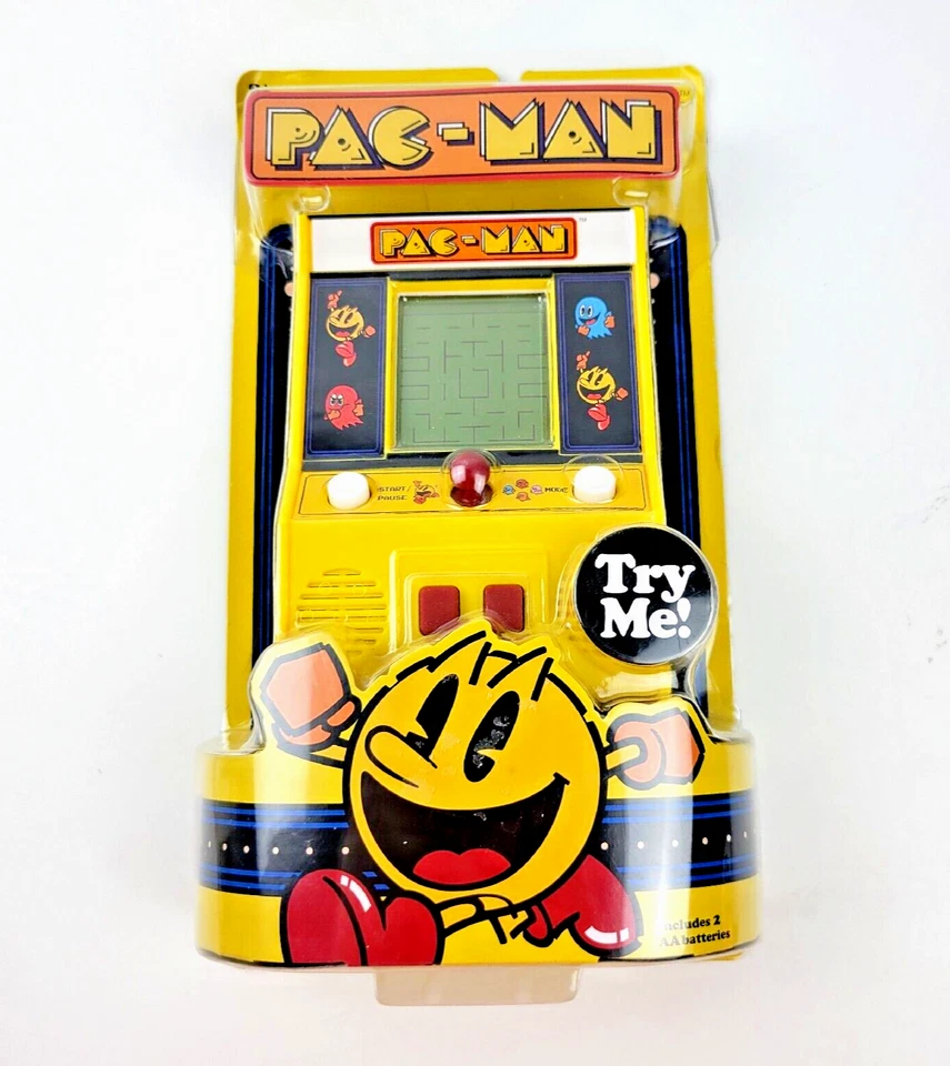 Pac Man Bandai Namco Mini Handheld Arcade Game Basic Fun #09521 &