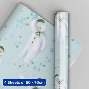 Christmas Wrapping Paper | The Snowman | 4 Sheets & 4 Tags | Kids Gift Wrap - Picture 1 of 4