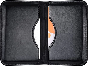 Wisdompro Business Card Holder, 2-Sided PU Leather Folio Name Card Holder Wallet - Imagen 1 de 12
