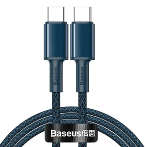 Typ-C auf Typ-C High Density Schnelllade-Datenkabel blau - 1 m - Bild 1 von 12