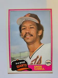 Enos Cabell 1981 Topps negociado #746 casi nuevo - Imagen 1 de 1